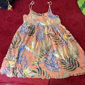 NWT PalmWave Girls Hawaii Palm Leaf Tropical Floral Print Size 12